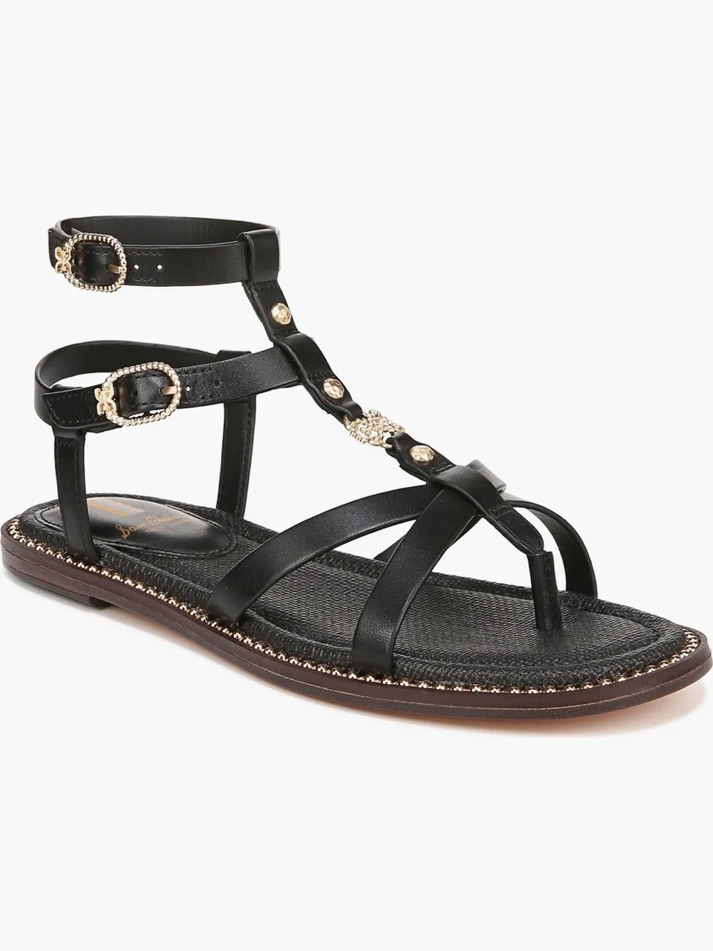 NWT Sam Edelman Talya Ankle Strap Sandal Leather Black 9